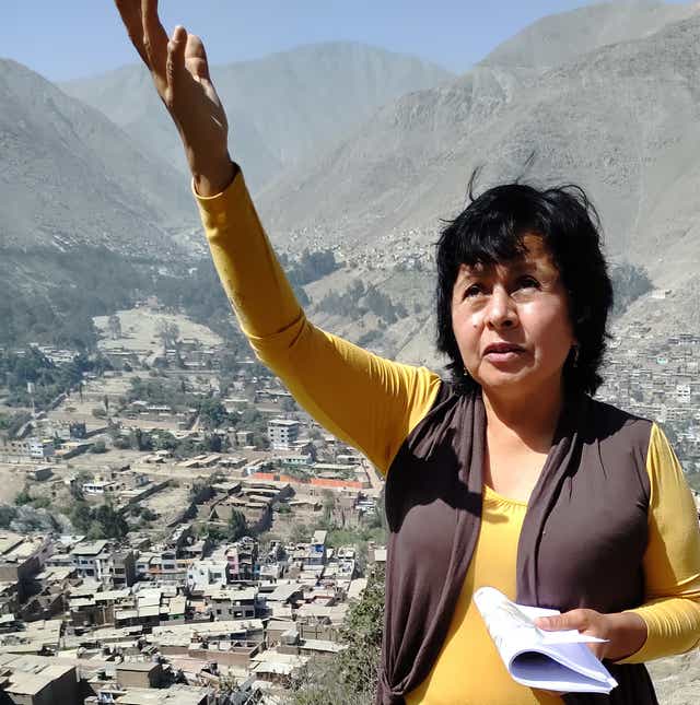 <p>Eva Luiz Davalos, 49, a psychologist who works with communities in the Chosica Valley</p>