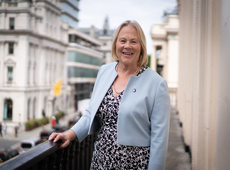 Ann Limb, lately chair of the Scout Association, who has been made a dame for services to young people and philanthropy in the Queen’s Birthday Honours list, at The Atheanaeum Club, London (Stefan Rousseau/PA)
