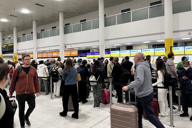<p>Check-in queues have joined security queues as one of the main hold-ups at airports </p>