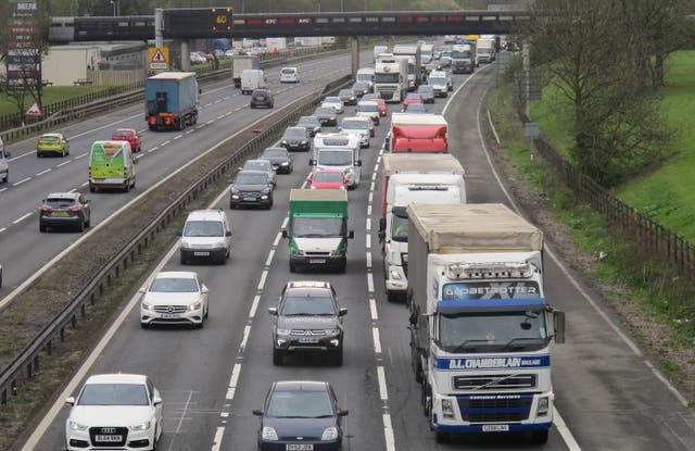 Roads are expected to be busy as the Platinum Jubilee weekend begins (Matthew Cooper/PA)