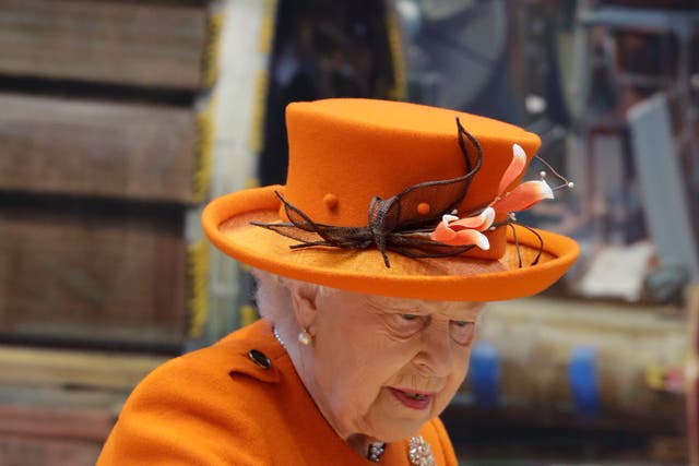 Handout photo issued by Buckingham Palace of Queen Elizabeth II publishing her first Instagram post during a visit to the Science Museum for the announcement of their summer exhibition “Top Secret” in Kensington, London.