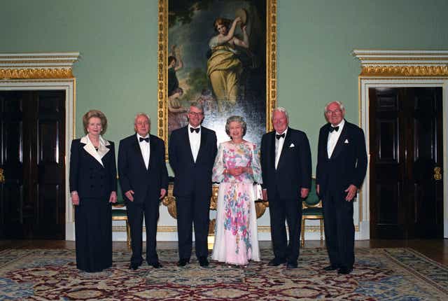 The Queen with former prime ministers (PA)