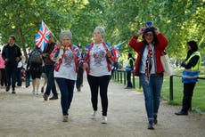 Jubilee – live: Protest disrupts Trooping the Colour as Harry and Meghan join Queen