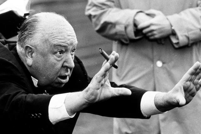<p>Alfred Hitchcock on the set of ‘Topaz’ in 1969</p>