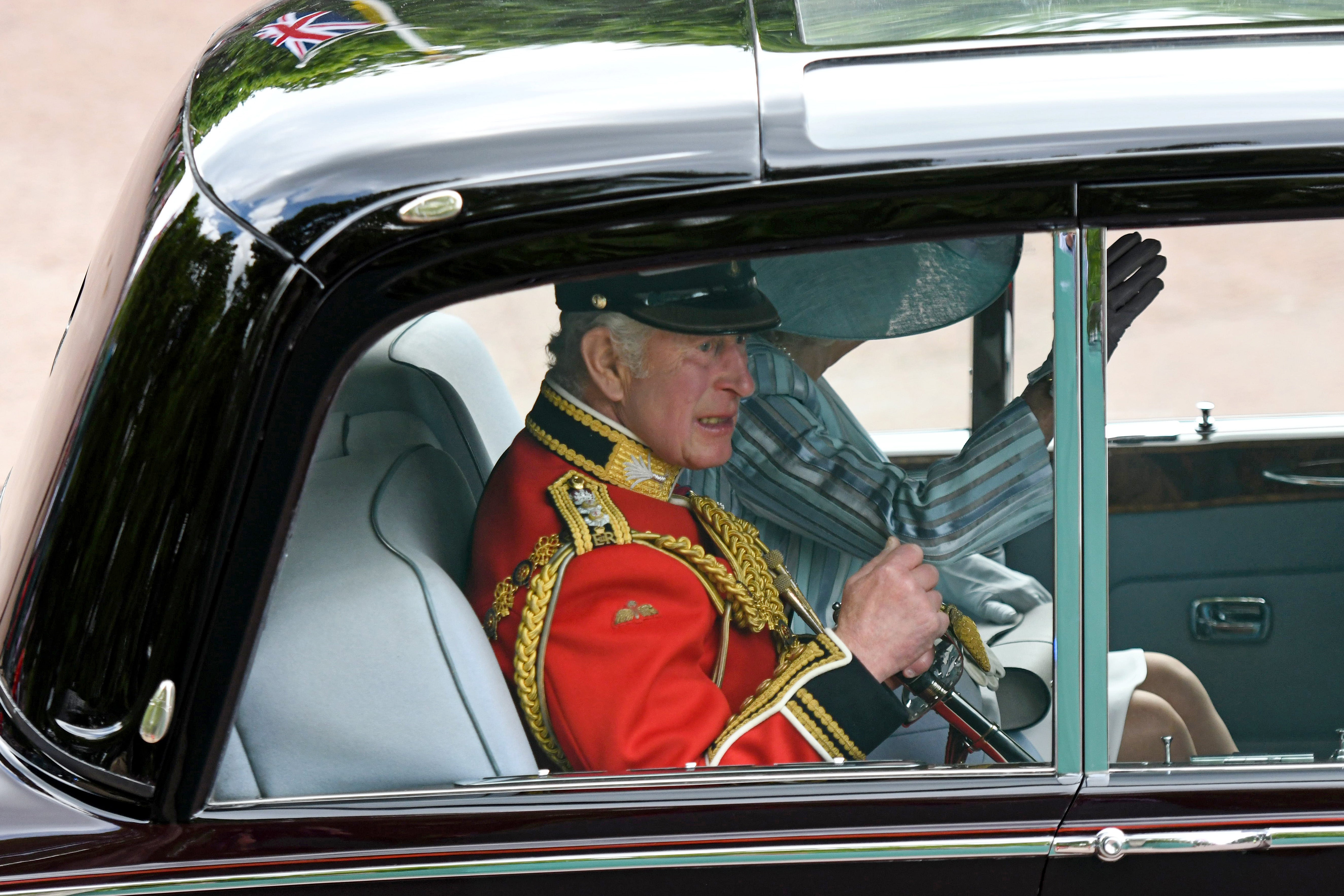 Prince Charles arrives to honour his mother the Queen