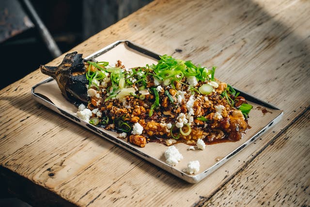 <p>This simple barbecued aubergine recipe makes a great vegetarian main dish </p>