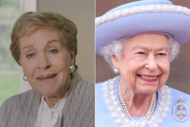 <p>Julie Andrews and the Queen</p>