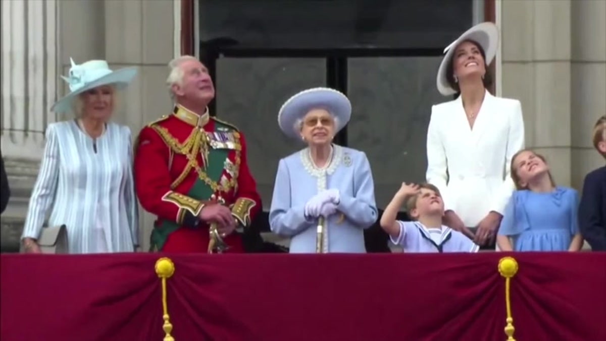 Prince Louis steals show from palace balcony with reaction to Red Arrows flypast