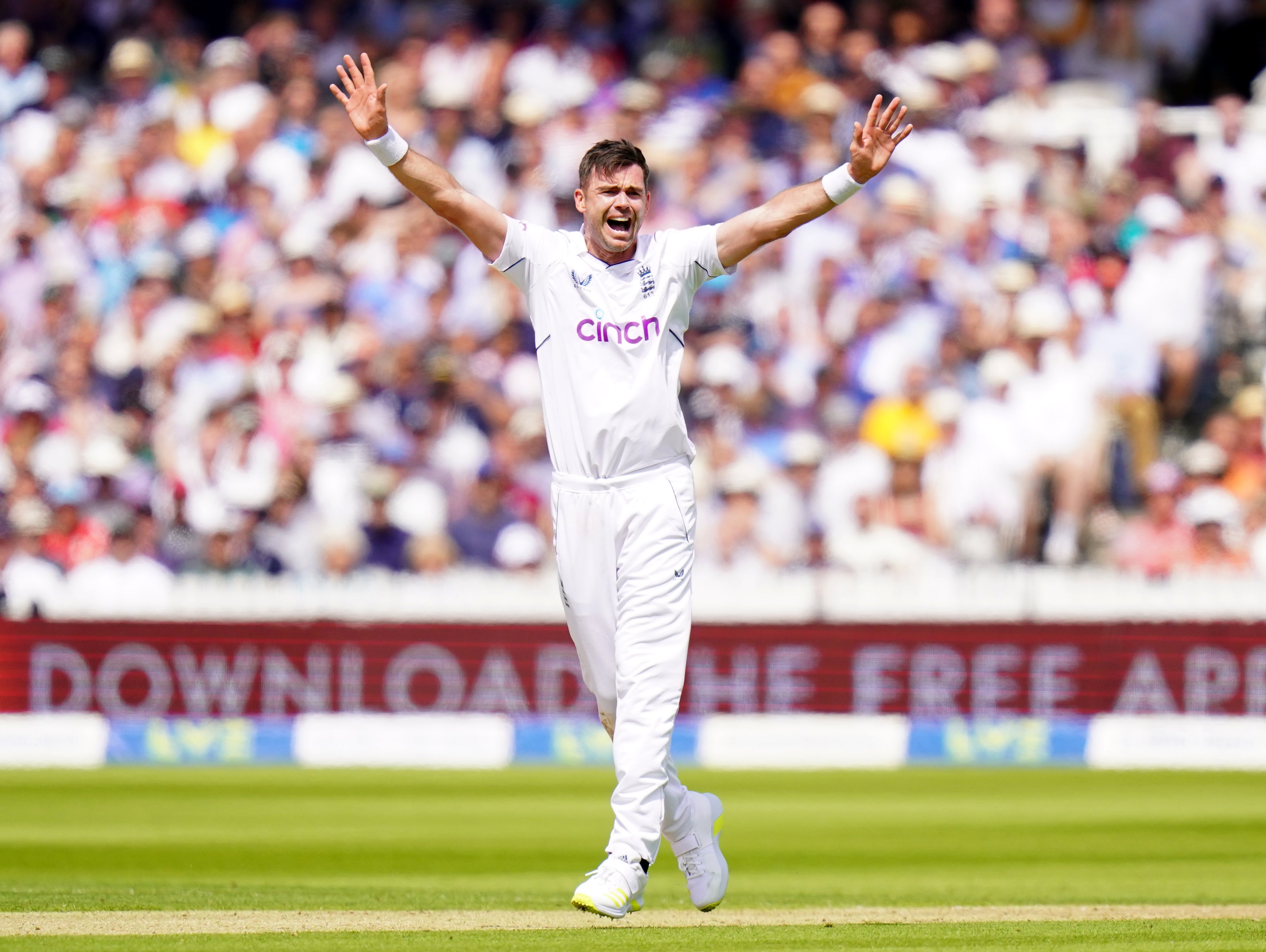 James Anderson took four wickets (Adam Davy/PA)