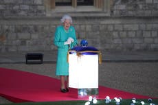 Queen lights first jubilee beacon, sending spark of light around the globe