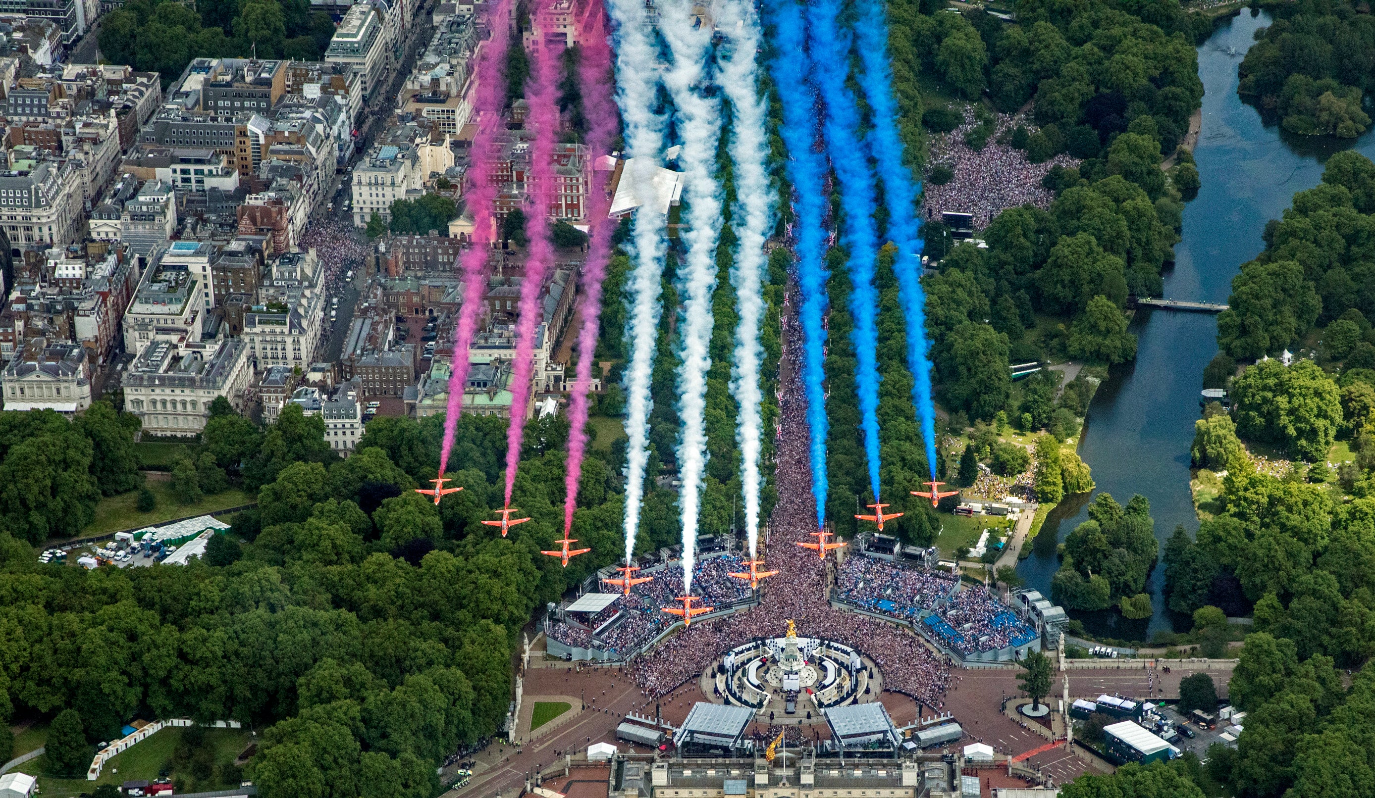 A second flypast was due to be held today