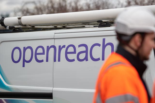 The R100 North contract is being delivered by Openreach (Joe Giddens/PA)