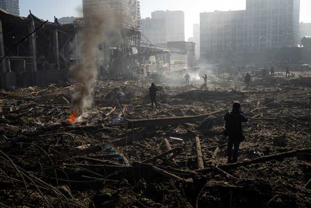 <p>Urban damage in the Russia Ukraine war </p>