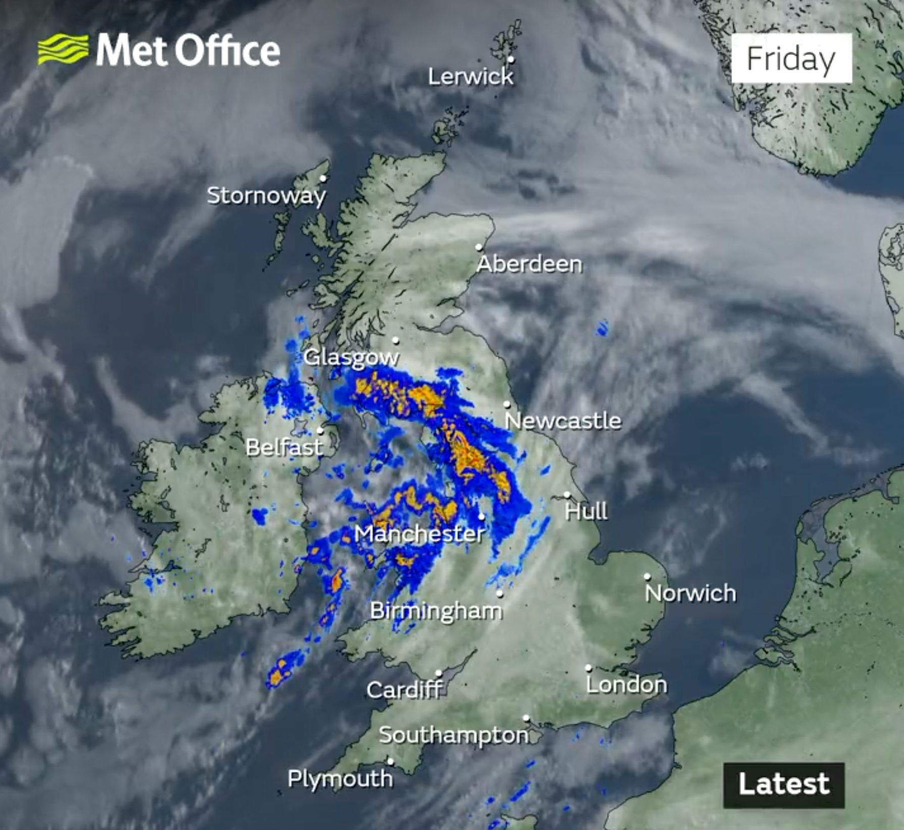 It will be a mild start to Friday with some isolated showers in the north of England and Scotland