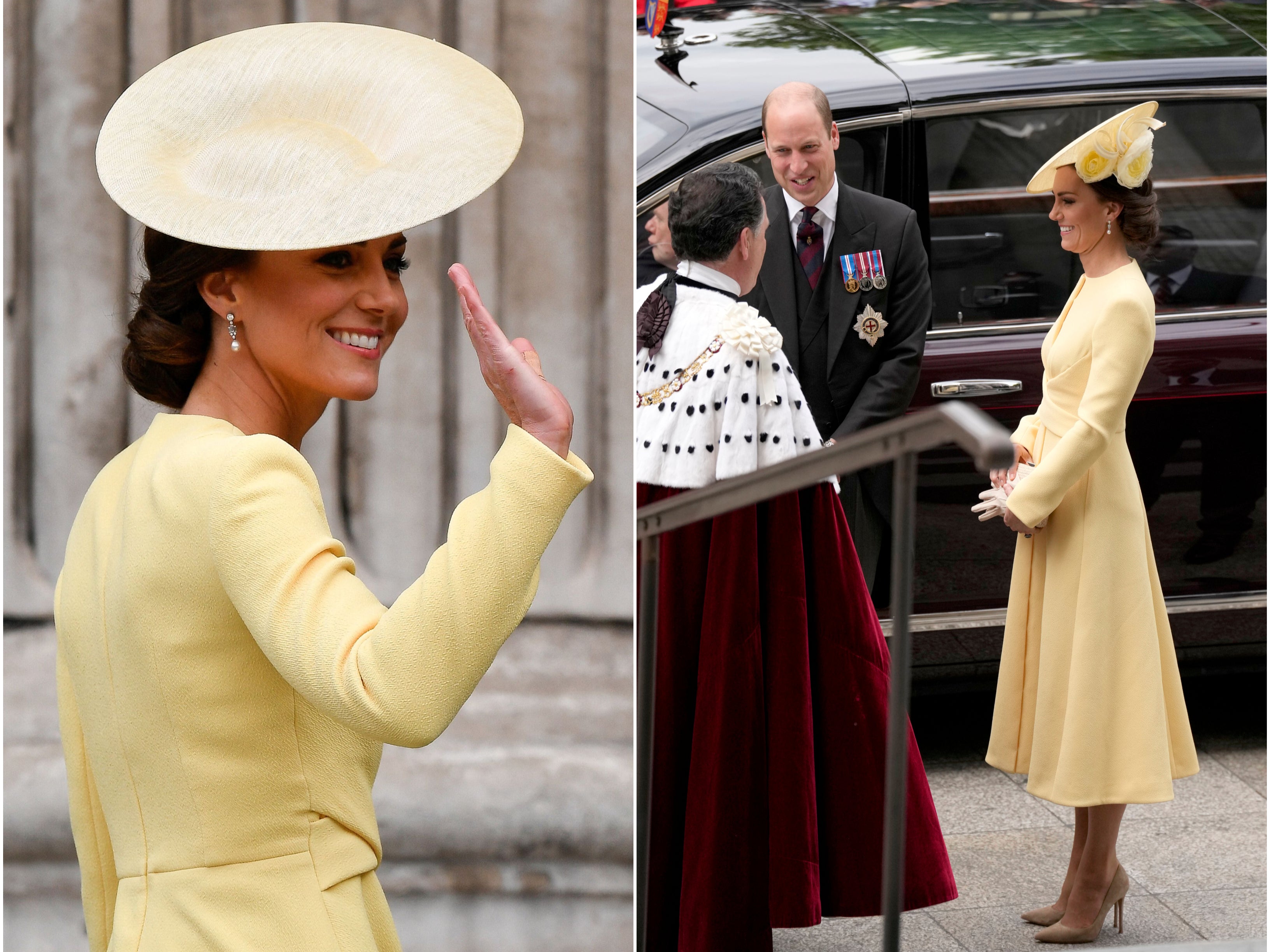 The Duchess of Cambridge opted for yellow