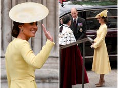 Duchess of Cambridge looks radiant in yellow Emilia Wickstead dress at St Paul’s thanksgiving service