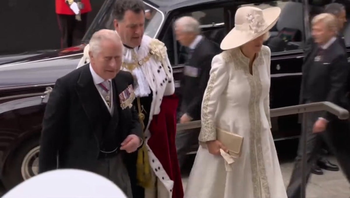 Prince Charles arrives with Duchess of Cornwall at St Paul’s Cathedral