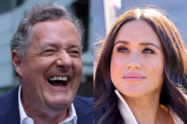 <p>Piers Morgan and Meghan Markle</p>