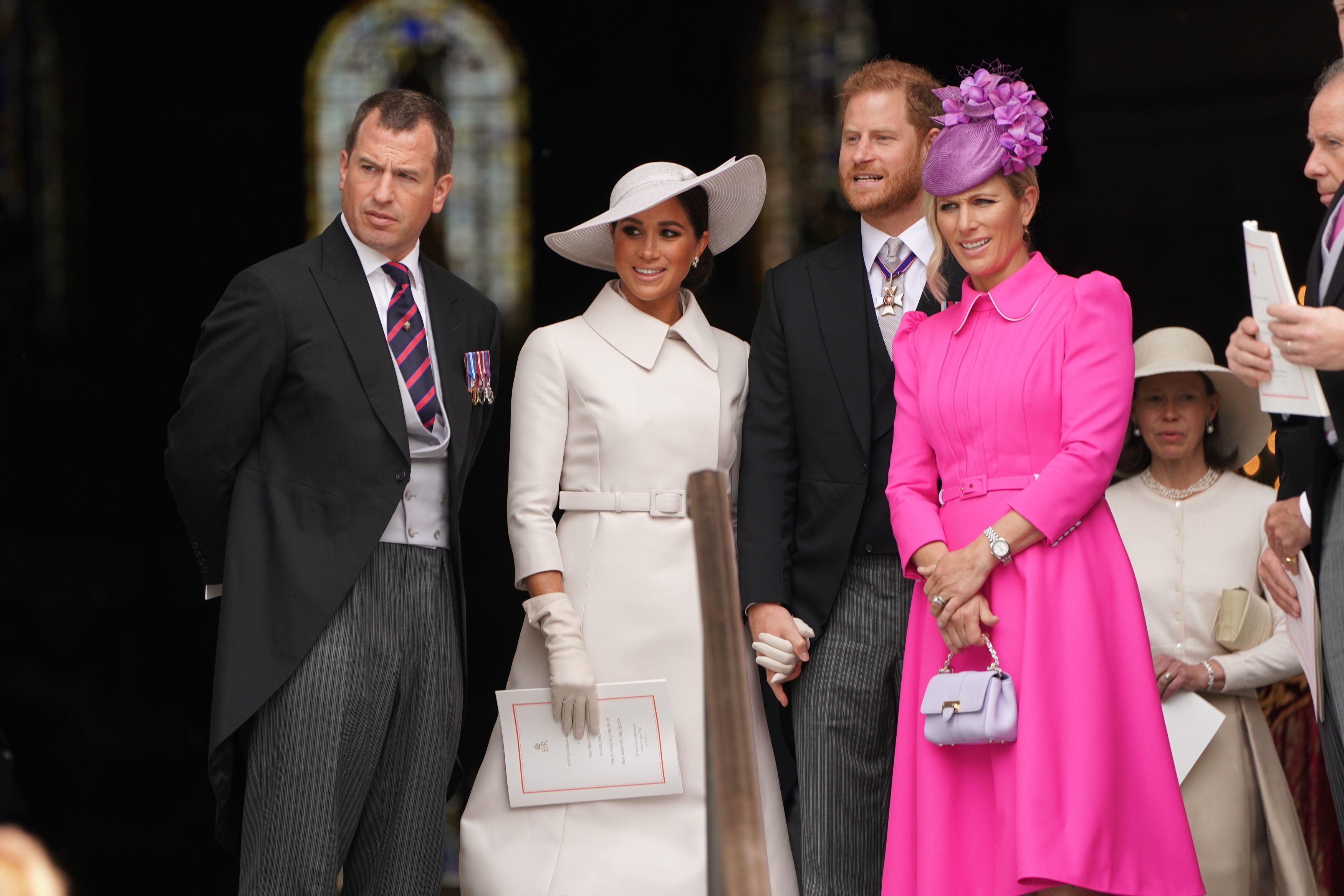 Meghan with Peter Phillips and Zara Tindall