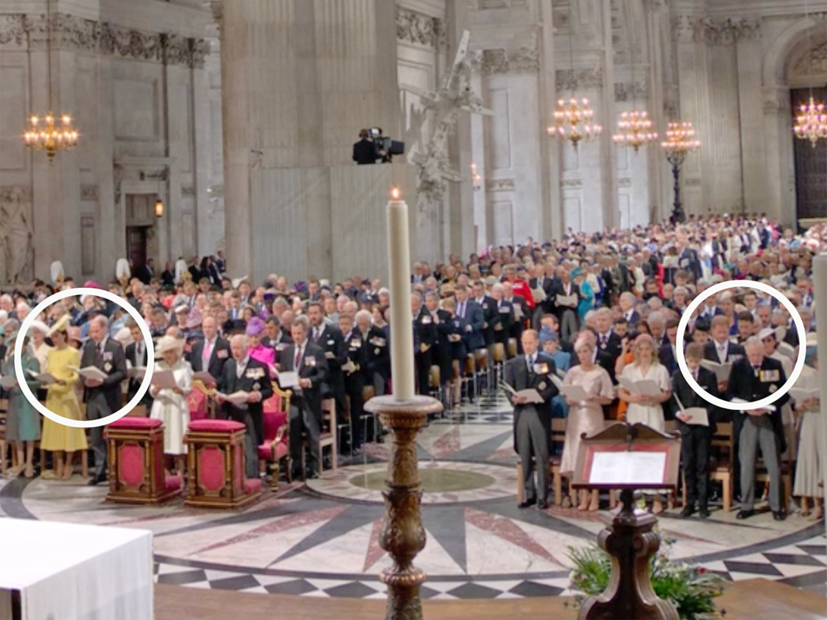 Platinum Jubilee: Harry and William sit on opposite sides of cathedral at service of thanksgiving