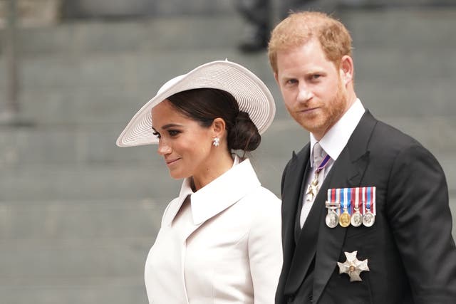 The Duke and Duchess of Sussex (Aaron Chown/PA)