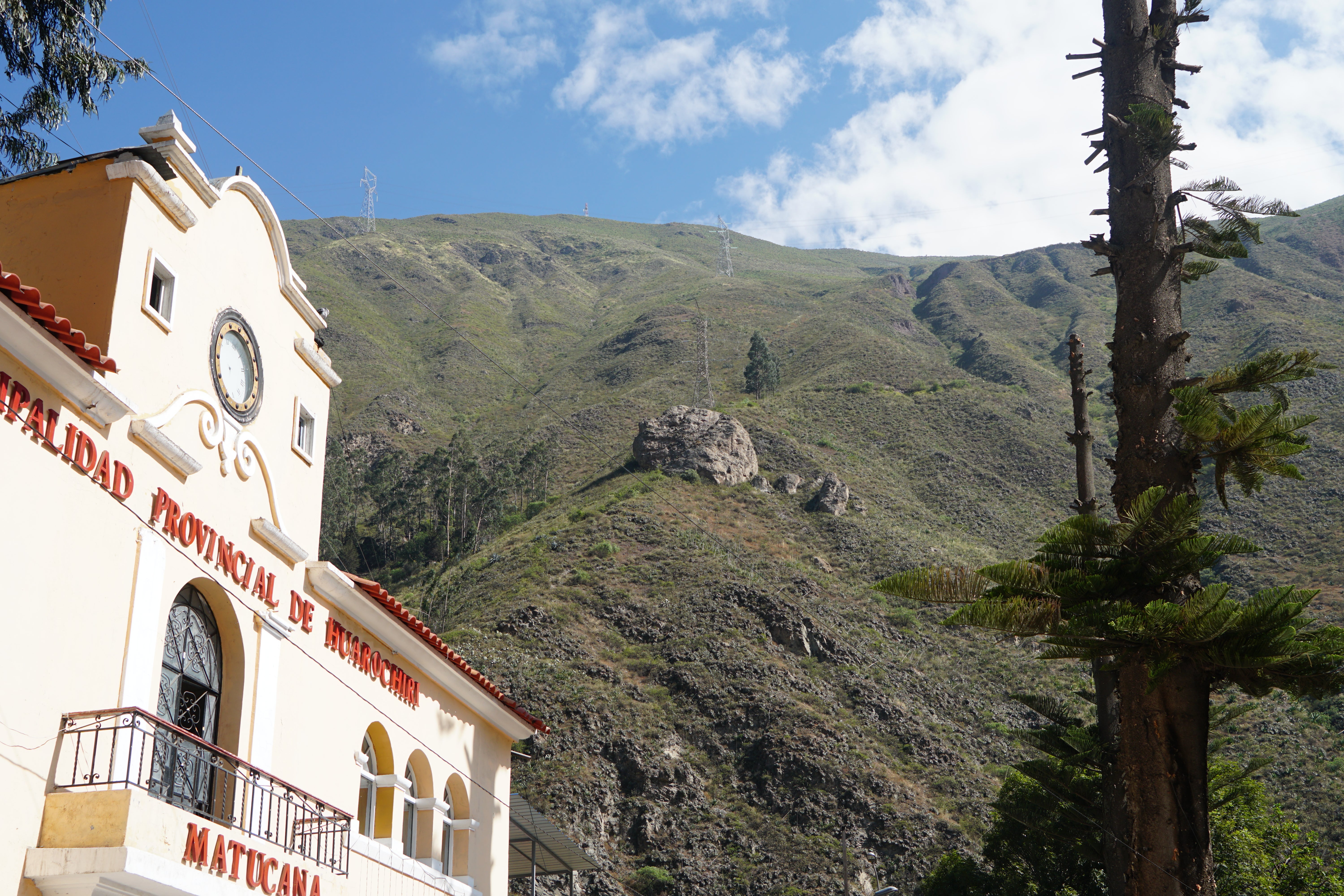 Enormous boulders loom over the town, a major concern should an earthquake hit