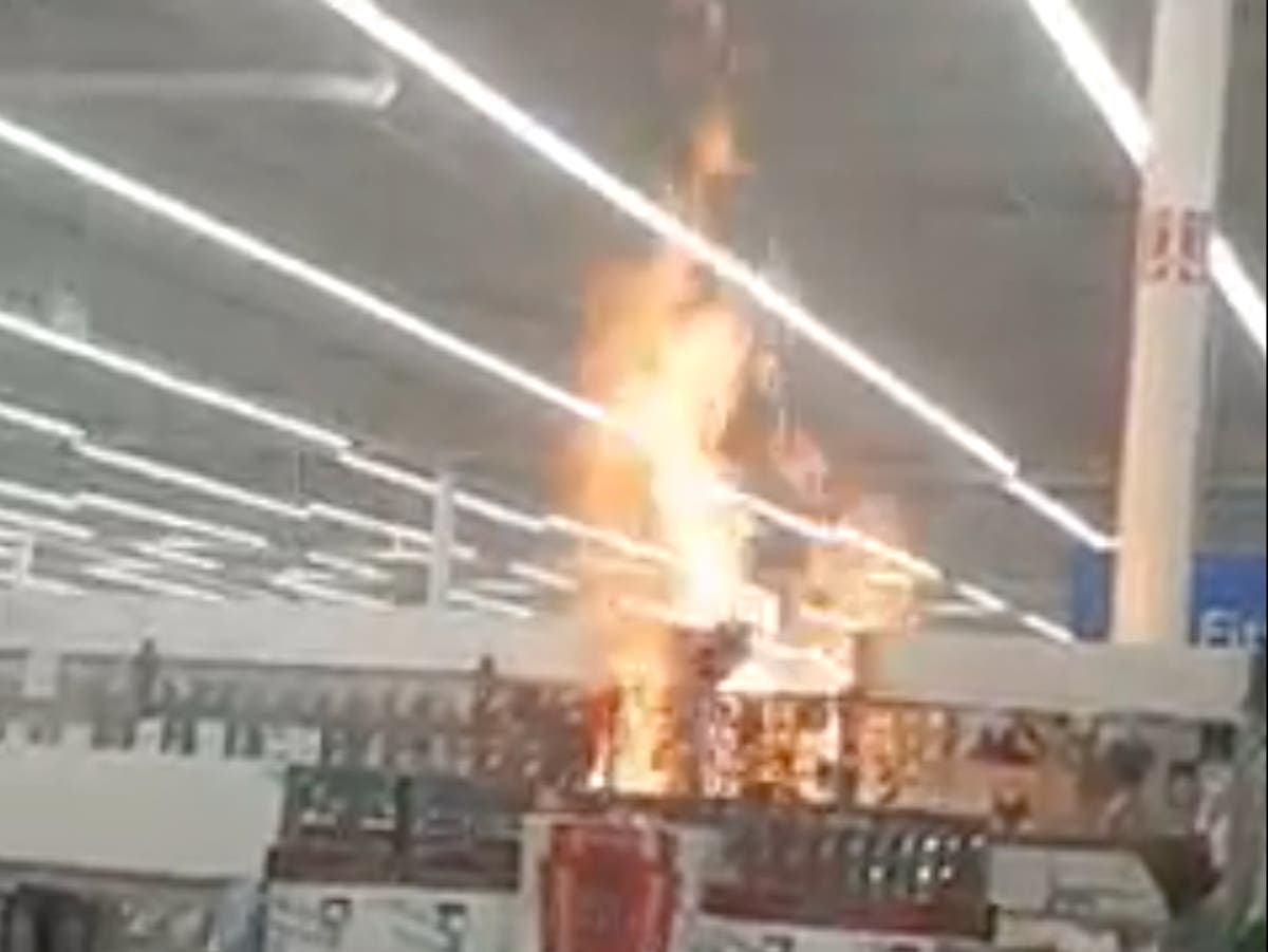 Child sets Walmart aisles ablaze with lighter found on a shelf