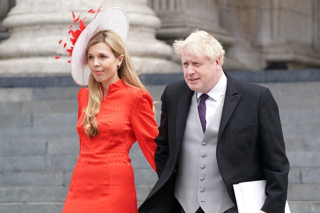 <p>Boris Johnson and wife Carrie at St Paul's Cathedral</p>