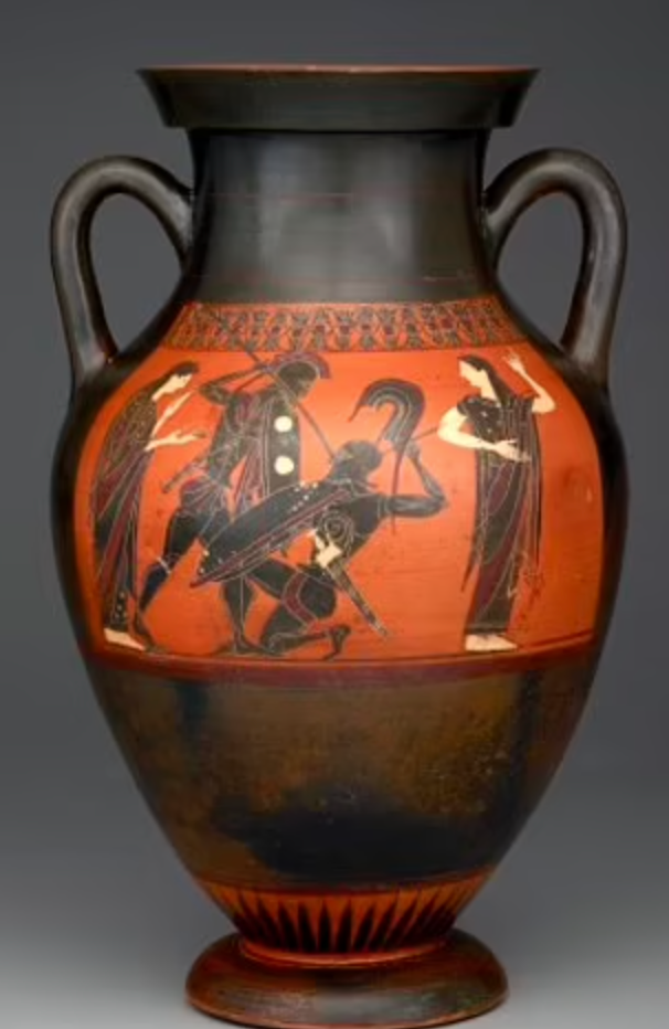 An ancient Greek pot destroyed at the Dallas Museum of Art. Brian Hernandez, 21, allegedly destroyed the pot and other artifacts after he became angry with his girlfriend and broke into the museum.