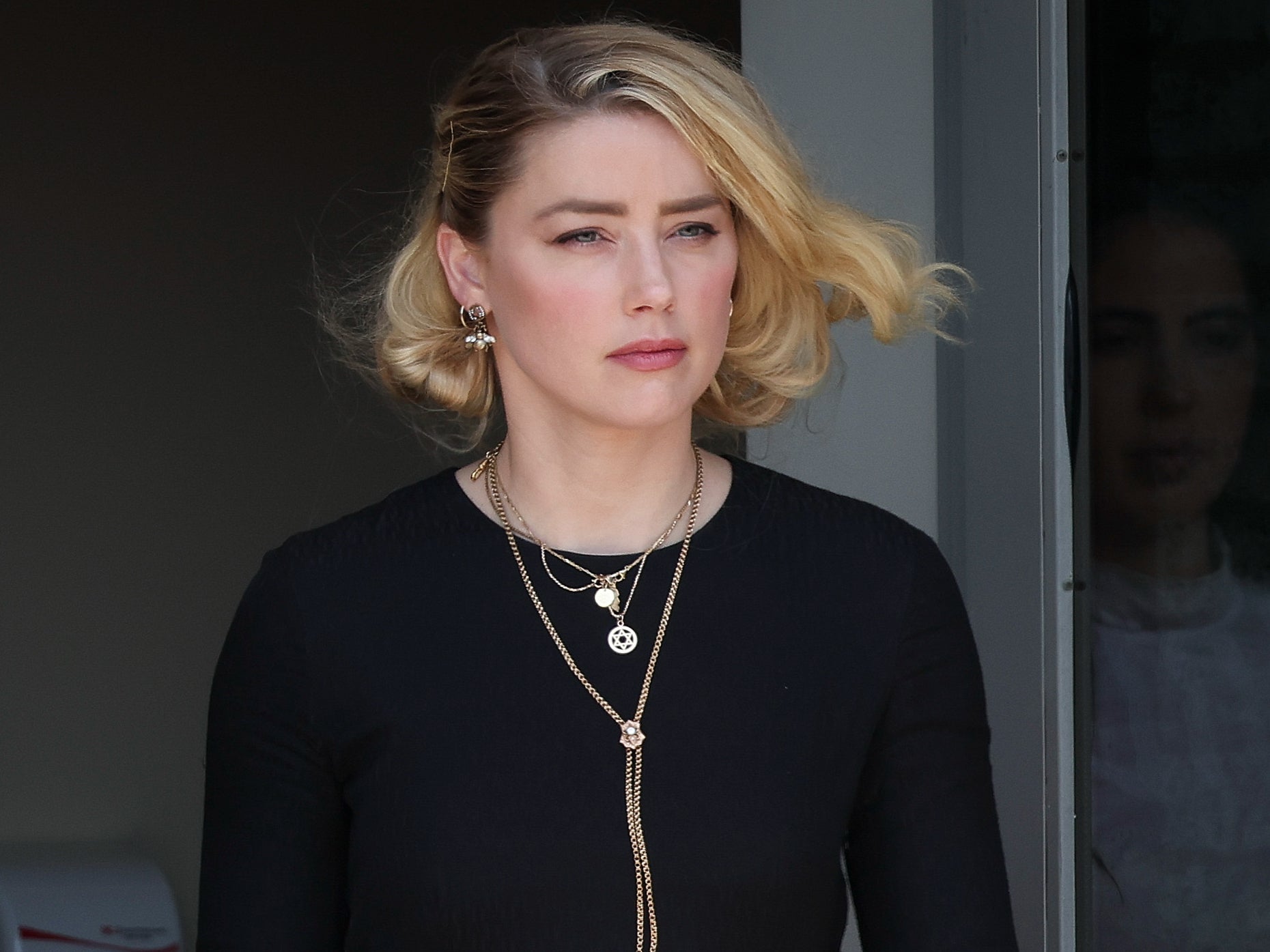 Amber Heard departs the Fairfax County Courthouse on 1 June 2022 in Fairfax, Virginia