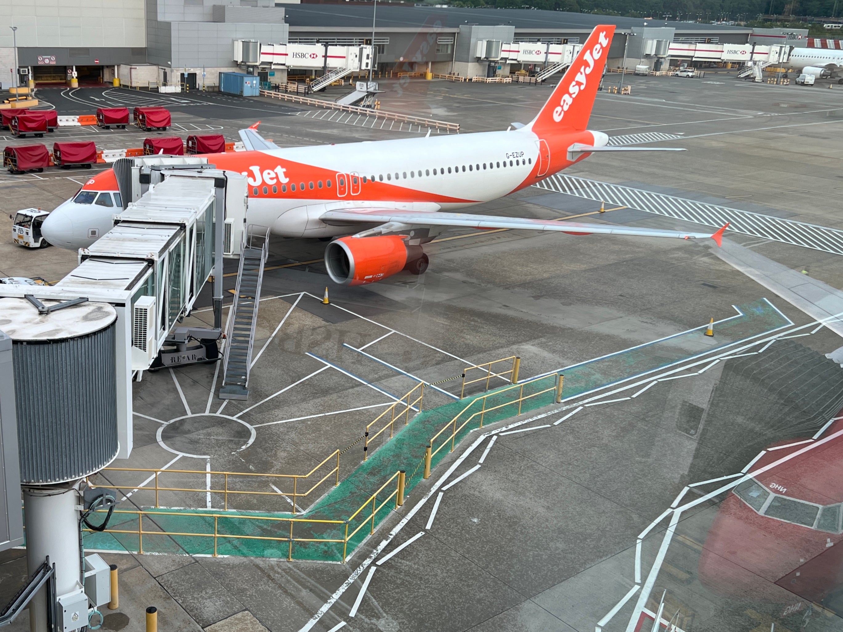Going places?: an easyJet aircraft at London Gatwick airport