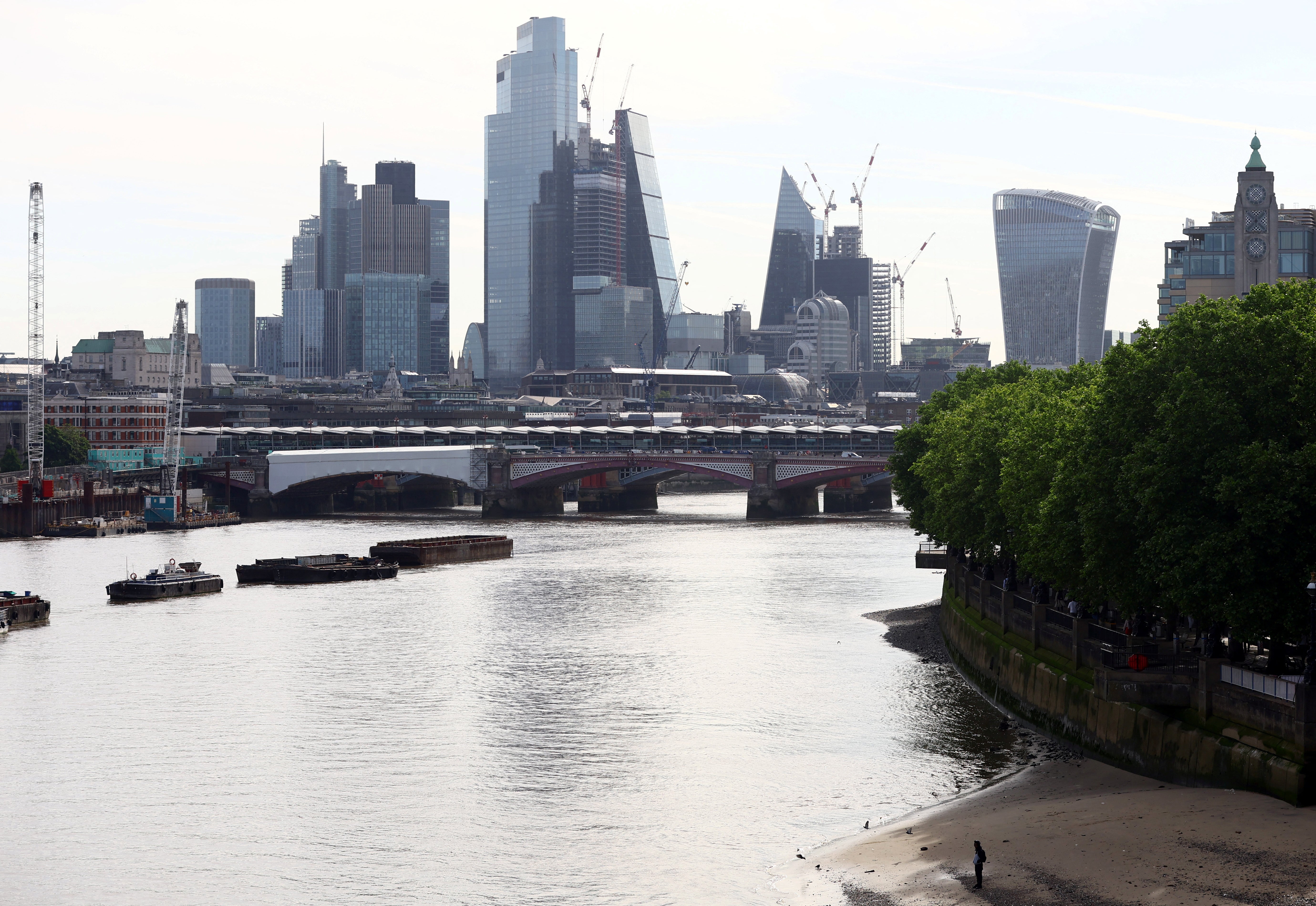 The man fell into the river after being Tasered according to Scotland Yard (pictured: stock image of the River Thames)