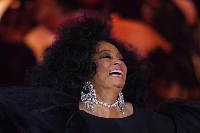 <p>Diana Ross on stage at the jubilee concert</p>