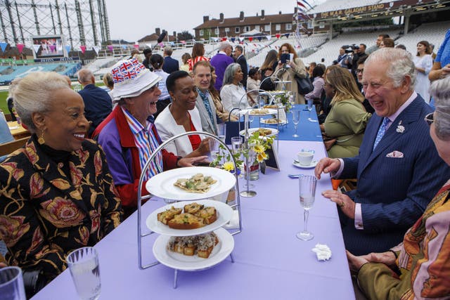 The Prince of Wales during the Big Jubilee Lunch at the Oval (Jamie Lorriman/Daily Telegraph/PA)