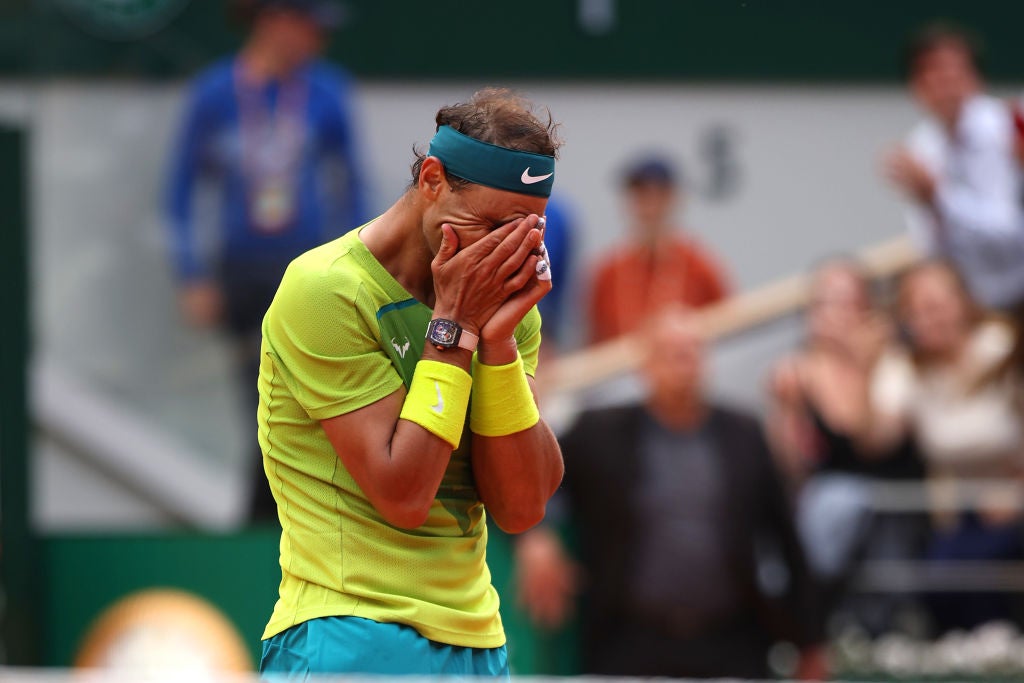 Rafael Nadal moves two ahead of Novak Djokovic and Roger Federer with a 22nd grand slam title