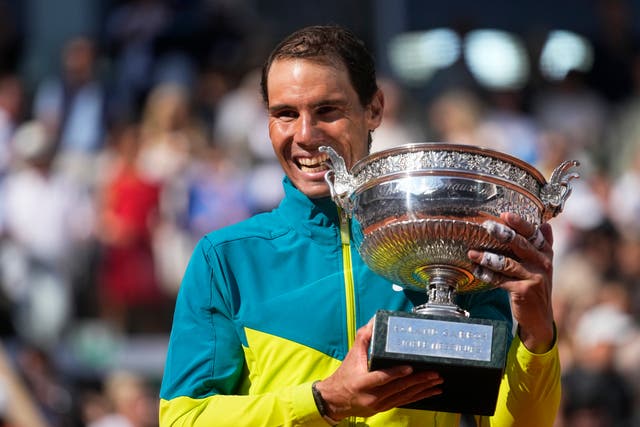 <p>Rafael Nadal gets his teeth into a 14th French Open title</p>