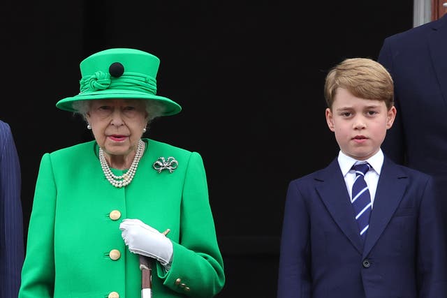 The Queen and Prince George (Chris Jackson/PA)