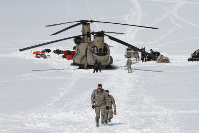 <p>File photo: The US Army helps set up base camp on Denali, North America’s tallest mountain, in 2016 </p>