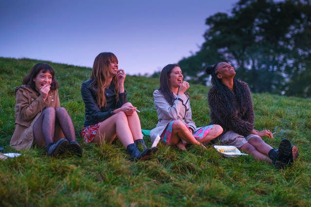 <p>Marli Siu, Emma Appleton, Bel Powley and Aliyah Odoffin in ‘Everything I Know About Love’ </p>