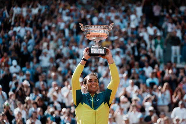 <p>Nadal claimed a 14th French Open title on Sunday </p>