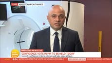 Sajid Javid backs Boris Johnson but says Tory MPs ‘entitled’ to vote for new leader