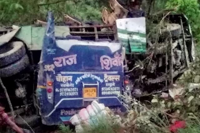 <p>The bus was carrying passengers from Madhya Pradesh to Yamunotri – a major Hindu religious spot in Uttarakhand</p>