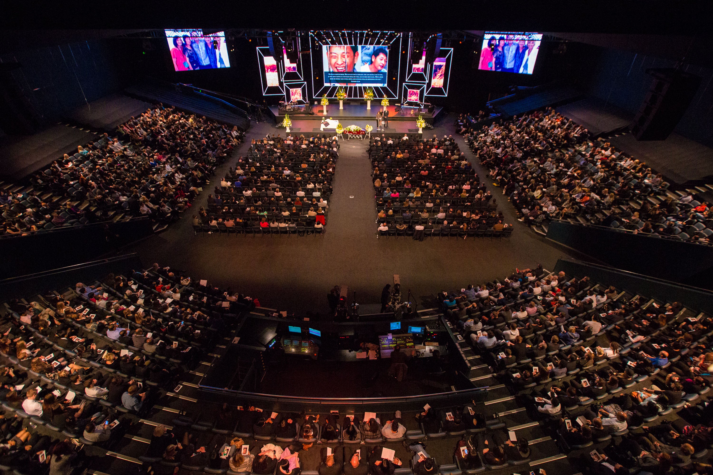 The funeral service for executed Bali Nine member Andrew Chan, held at the Hillsong Church in Baulkham Hills, Australia