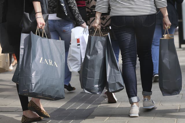 New figures show that shopper footfall jumped over the jubilee bank holiday (Philip Toscano/PA)