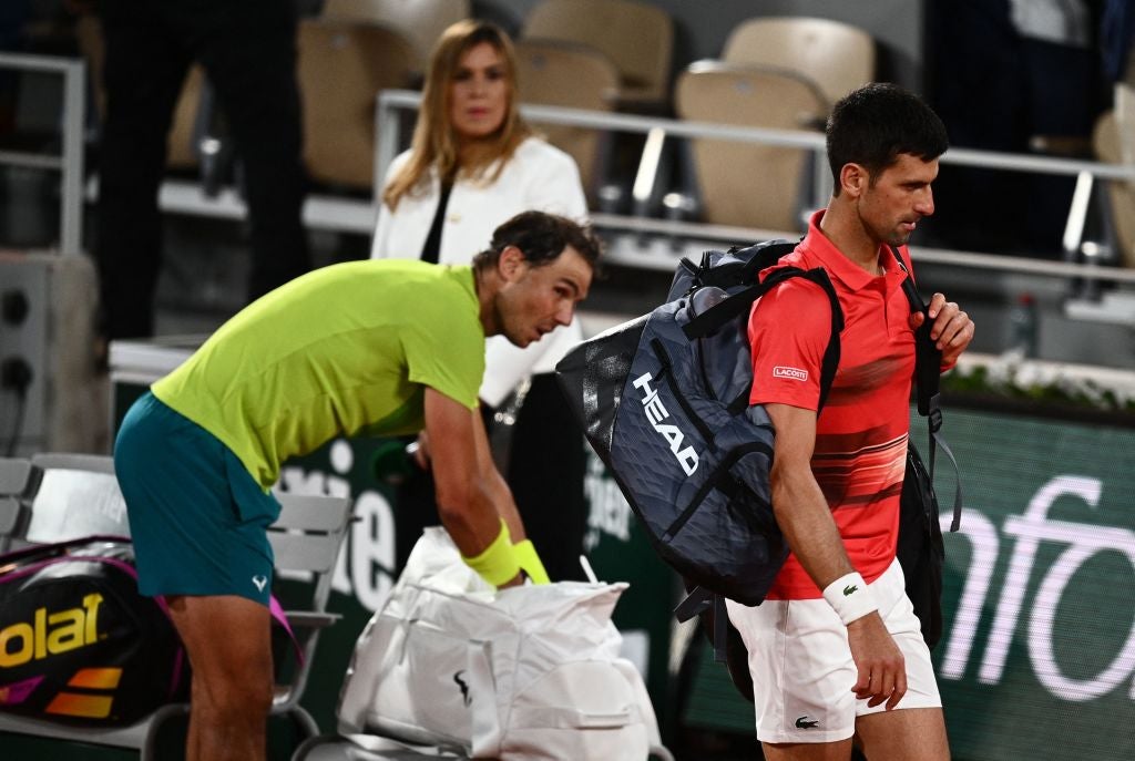 Novak Djokovic was beaten in the French Open quarter-finals by his great rival Rafael Nadal