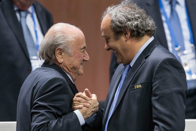 Soccer FIFA Trial Blatter Platini
