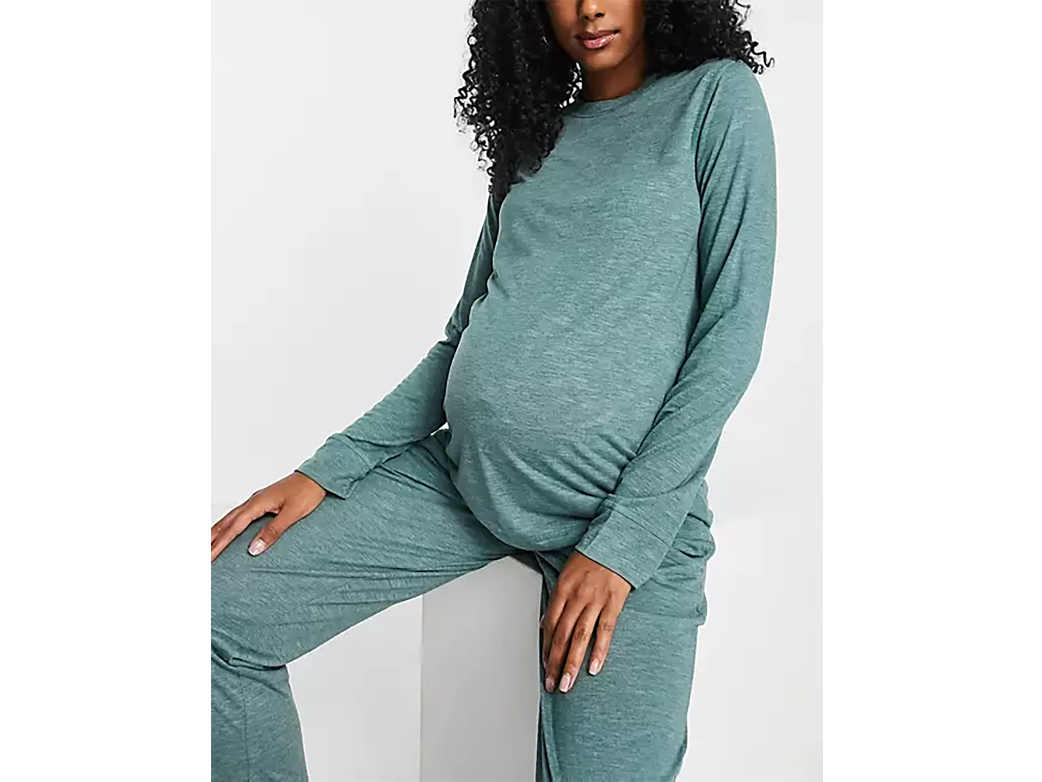 Asos design maternity overdyes long sleeve tee and trouser.png