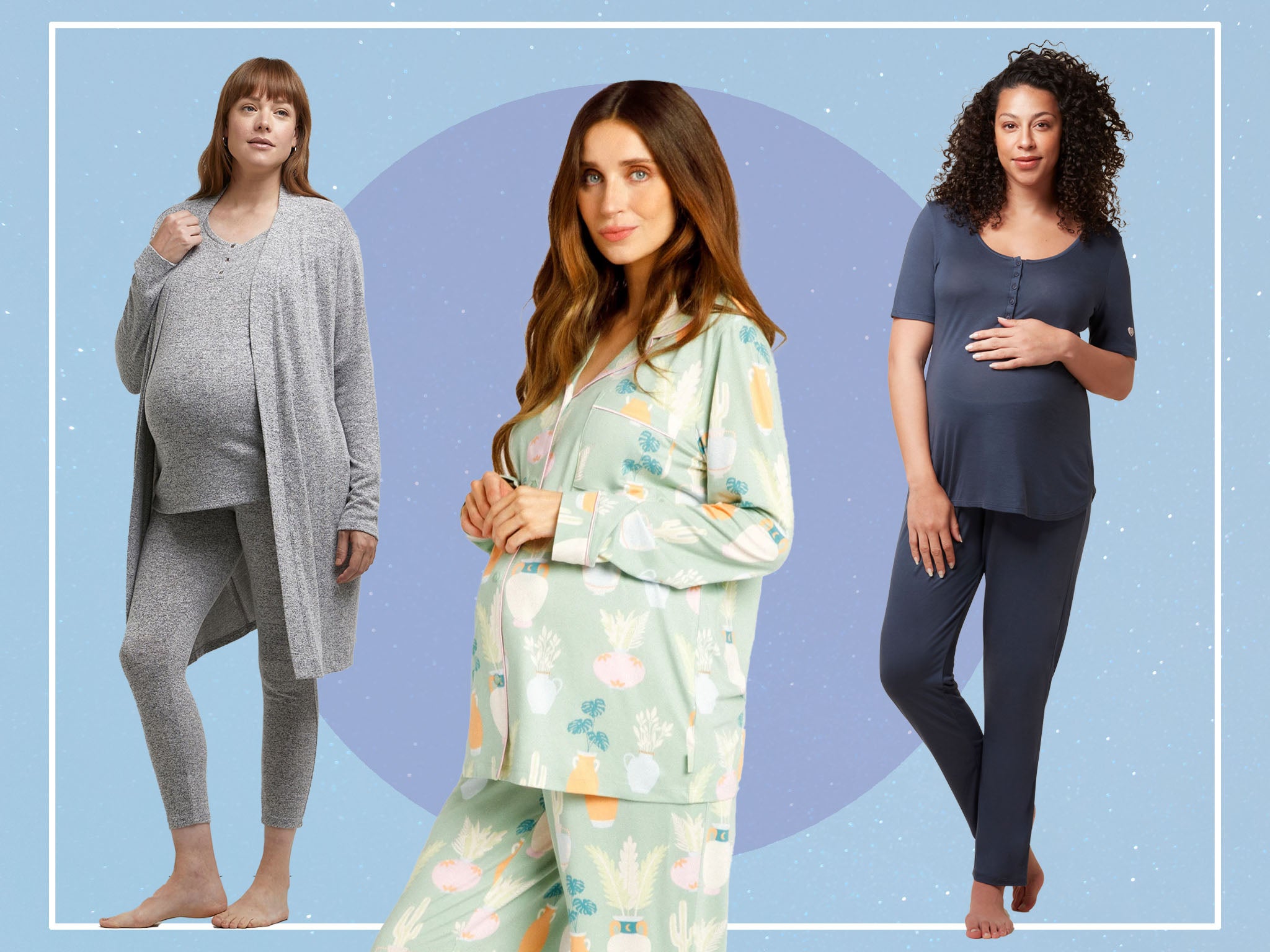 Women's Maternity Nursing Pyjamas Set Breastfeeding Sleepwear Pjs Pregnancy Nightwear for Home Hospital Labour 