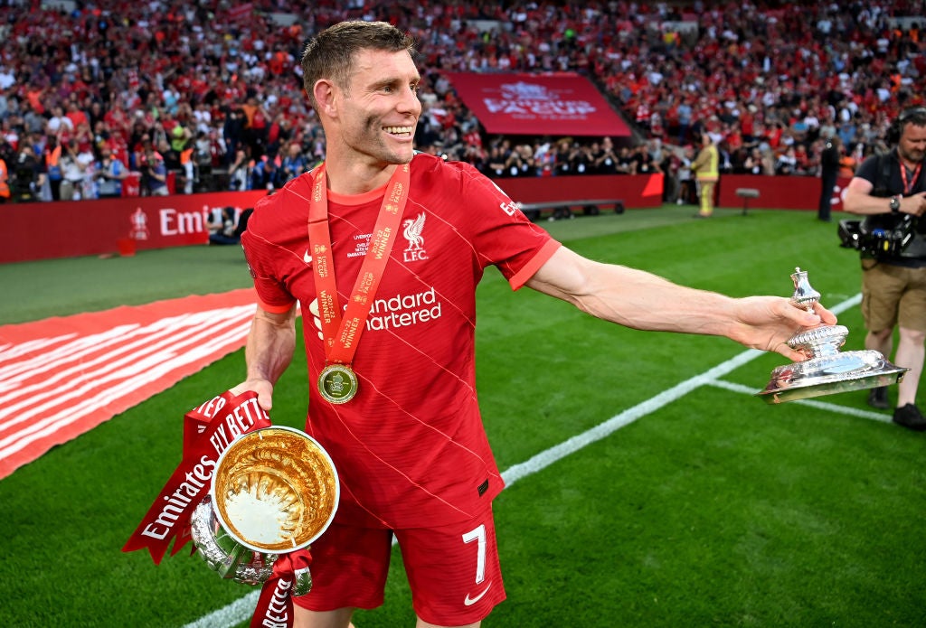 Milner added the FA Cup to his trophy haul at Liverpool