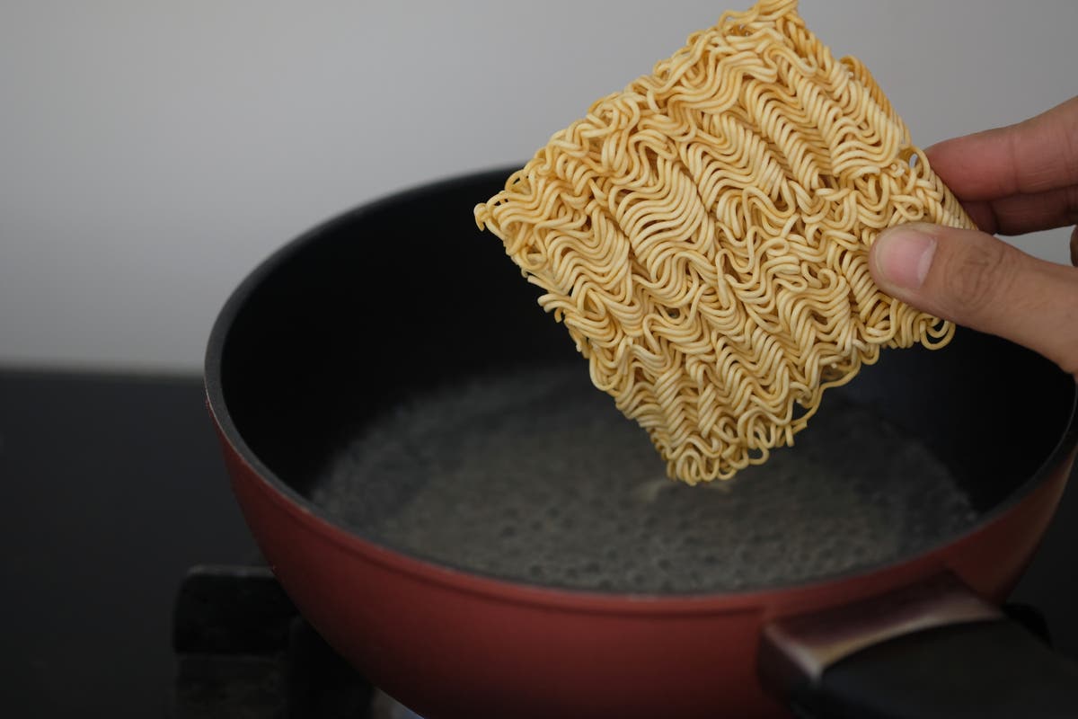 Instant noodles in the cup stock image. Image of delicious - 134886297